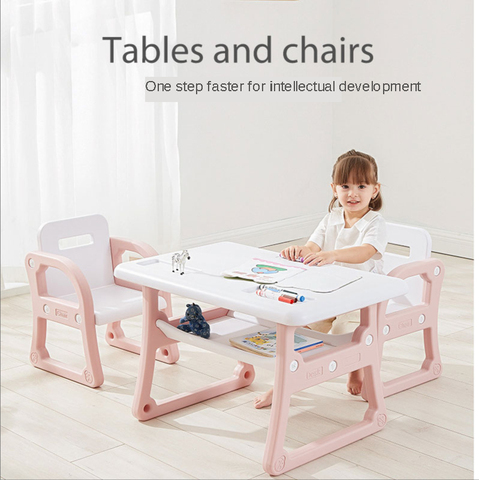 Juego de mesa y sillas K-STAR para niños pequeños, silla de actividades de 2 colores, ideal para leer y dibujar, ideal para niños pequeños, triangulación de envíos ► Foto 1/6