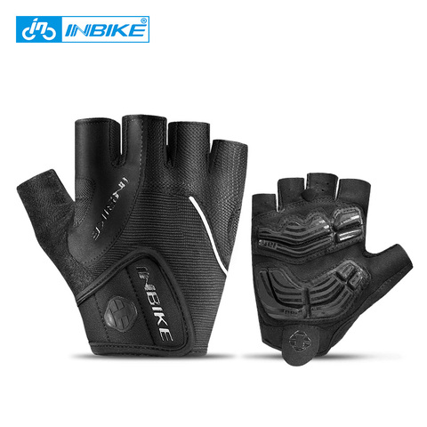 INBIKE ciclismo guantes medio dedo guantes para bicicleta a prueba de golpes GEL transpirable MTB bicicleta de montaña guantes hombres deportes ciclismo ropa ► Foto 1/6