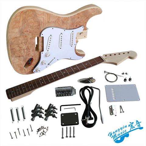 Accesorios para guitarra eléctrica, chapa de Sauce de árbol, cuerpo de eucalipto, cuello de arce duro americano ► Foto 1/5