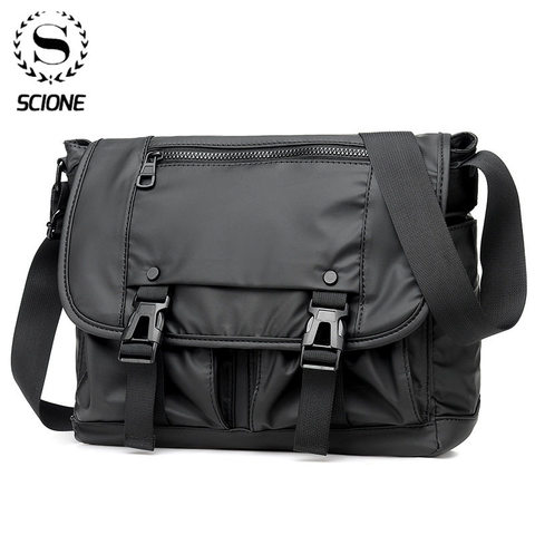 Scione-Bolso de hombro a la moda para hombre, bandolera de tela de nailon resistente al agua, informal, de negocios, de gran capacidad ► Foto 1/6