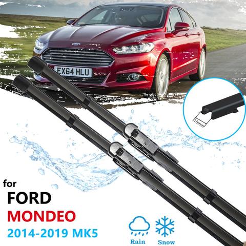 Escobillas de limpiaparabrisas para coche Ford Mondeo MK5 2014 ~ 2022, accesorios para parabrisas, 2015, 2016, 2017, 2022 ► Foto 1/6