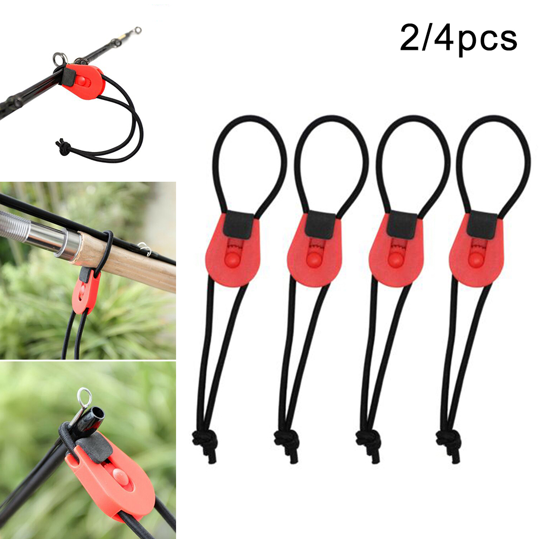 2/4 Uds rápido amarre para caña de pesca Rod Bungee Correa Polo corbatas organizador para Carretes de pesca Kayak paletas correas de trinquete mangueras ► Foto 1/6