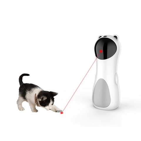 Juguete de Láser LED automático para gatos, juguete interactivo inteligente para mascotas, divertido, manual, multiángulo, entrenamiento ► Foto 1/6