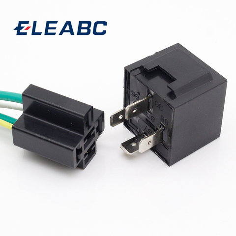 1 par 12V 12 voltios 40A Auto zócalo para relé de automoción 40 Amp de relé y cables ► Foto 1/5