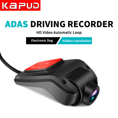 Kapud-Detector de cámara Dvr para coche, dispositivo de conducción telescópica, USB, grabadora portátil de 170 grados, VERSIÓN NOCTURNA de 1080P para Android ► Foto 1/6