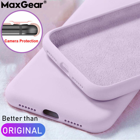 Funda de silicona líquida para iPhone 11 Pro XS Max XR X, funda protectora suave Original para iPhone 12 Mini 7 8 Plus SE 2022 ► Foto 1/6