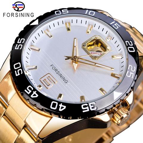 Forsining-reloj mecánico dorado para hombre, de negocios, de lujo, novedad ► Foto 1/6