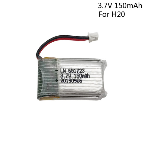 Batería Lipo 3,7 V 150mAh para H20, recambios de cuadrirrotor RC 3,7 V 1,25mm, enchufe, batería LIPO, batería H20 para juguetes de RC ► Foto 1/6