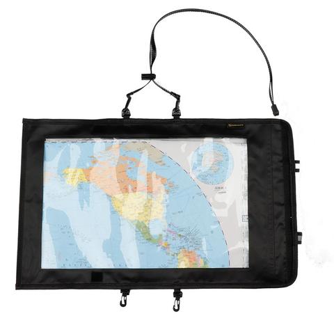 Kosibate-funda impermeable con mapa del mundo para viajes, senderismo, con ventana transparente y cordón ► Foto 1/6