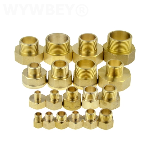 Buje hexagonal de rosca hembra a macho, reductor de cobre de ajuste de tubería de agua y Gas, conector adaptador acoplador de latón 1/8, 1/4, 3/8, 1/2, 3/4 ► Foto 1/5