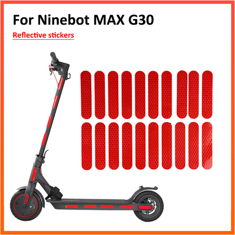 Pegatina reflectante para Ninebot Max G30 M365 kickscooter eléctrico multifuncional pegatinas de advertencia Accesorios ► Foto 1/6