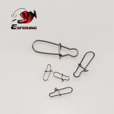 ESFISHING-broches de acero para pesca, Clips de cierre, Conector de seguridad, accesorios, aparejos para señuelos, ganchos, 50 Uds. ► Foto 1/6