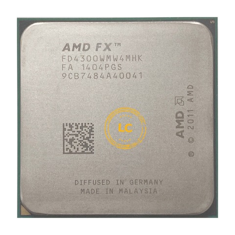 AMD FX-Series FX-4300 FX 4300 3,8 GHz Quad-Core CPU procesador FD4300WMW4MHK hembra AM3 + ► Foto 1/2