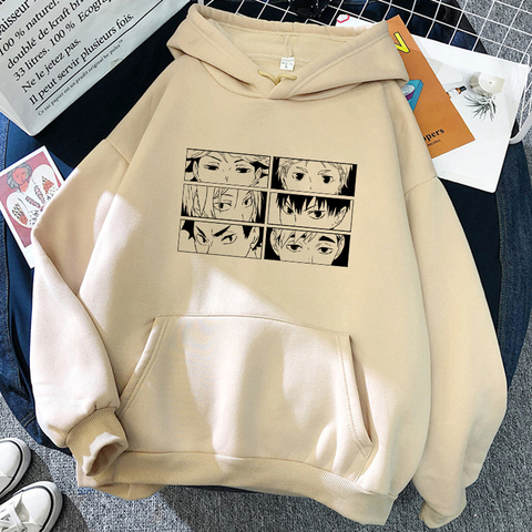 Sudadera con capucha Haikyuu de Anime japonés de los 90 para hombre, divertida ropa de calle con imágenes de Karasuno Fly, moda cálida de invierno, sudaderas Unisex ► Foto 1/6