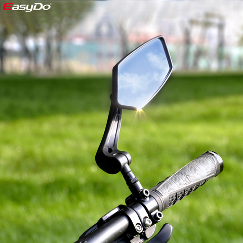 EasyDo bicicleta espejo retrovisor bicicleta ciclismo amplia gama de vuelta Reflector de mirilla ajustable izquierda espejos ► Foto 1/5