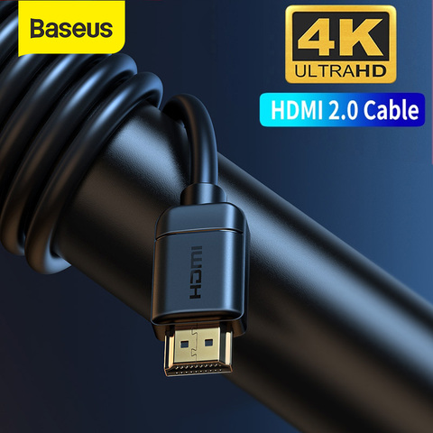 Baseus 4K a HD 4K Cable1080P 3D chapados en oro Cable HDMI-compatible con HDTV XBOX PS4 Cable de computadora compatible con HDMI 2,0 Cable ► Foto 1/6