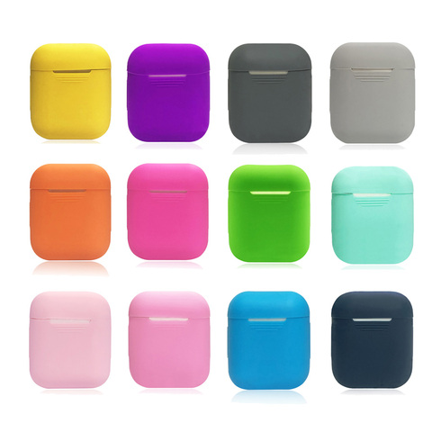 Funda de silicona blanda para auriculares Apple funda de Airpods, funda protectora para Airpods ► Foto 1/6