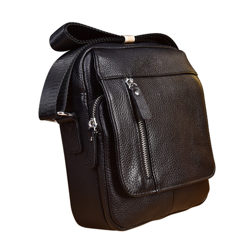 Bolso de hombro de piel auténtica para hombre, bandolera pequeña a la moda, bolsos cruzados para hombre ► Foto 1/6