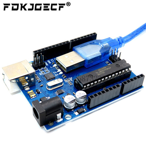 Placa de desarrollo UNO R3, componente oficial ATMEGA16U2 + MEGA328P para Arduino UNO R3 + CABLE USB ► Foto 1/6