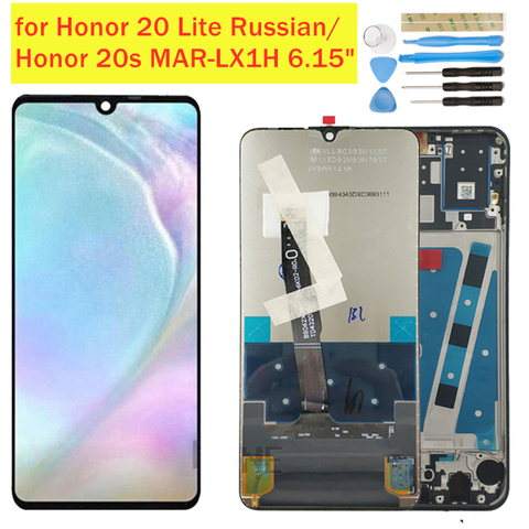 Pantalla LCD de 6,15 pulgadas para móvil, montaje de digitalizador táctil, piezas de reparación de pantalla para Huawei Honor 20S/ Honor 20 Lite, MAR-LX1H ruso ► Foto 1/6