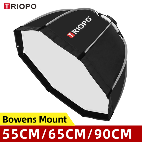 Triopo-sombrilla portátil de 55cm, 65cm, 90cm y 120cm con soporte para Bowens, para estudio Flash ► Foto 1/6