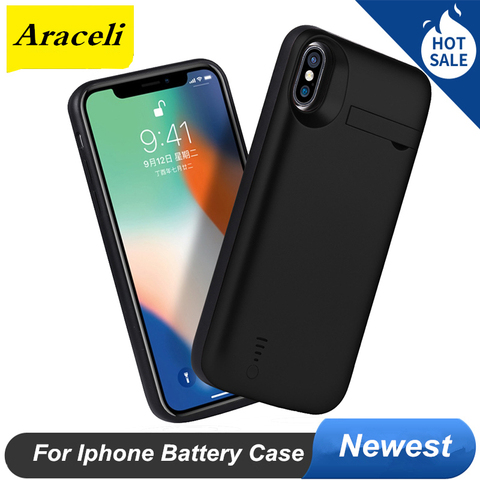 Funda de batería para móvil, carcasa de carga inteligente de 10000 Mah para iphone 11 Pro 11 Pro Max X XS XR XS Max 6 6S 7 8 Plus ► Foto 1/6