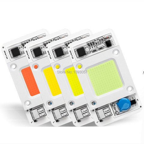 Bombillas LED con Chip COB de 50W, controlador IC integrado inteligente, AC 110V 220V, blanco frío, cálido, rojo, verde, azul, amarillo, rosa, espectro completo ► Foto 1/6