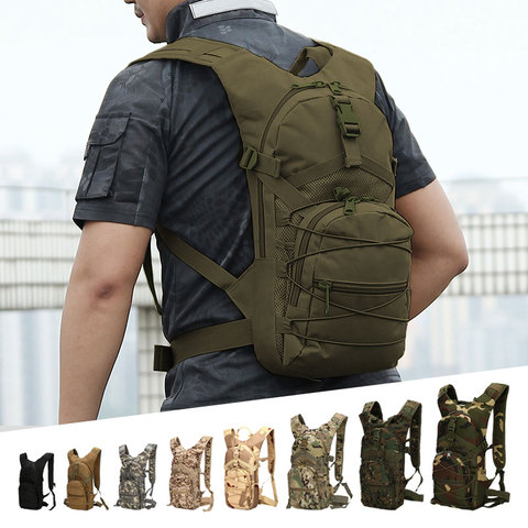 Mochila táctica 15L, bolsa de ciclismo, mochila militar para bicicleta y senderismo, mochilas para deportes al aire libre, bolsas de Camping, bolsa de ciclismo militar XA568 + ► Foto 1/6