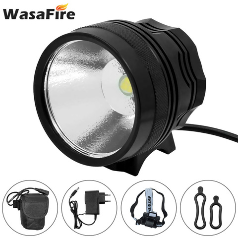 WasaFire-faro delantero LED para bicicleta de montaña, superbrillante, batería recargable de 9600mah y 18650, con cargador, XHP70 ► Foto 1/6