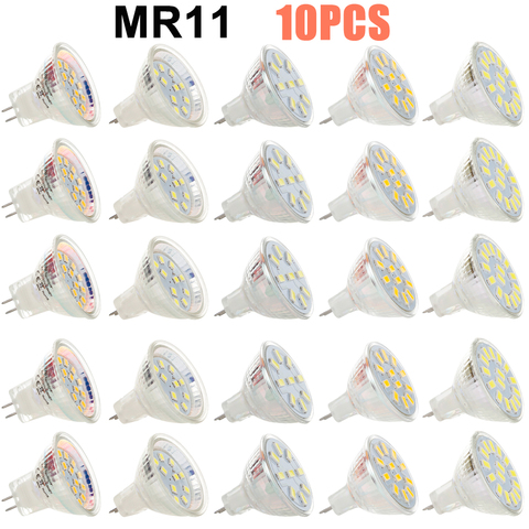 10 unids/lote MR11 GU4.0 bombillas de foco LED AC/DC 12V 24V 5733/2835 SMD 2W 3W 4W frío/caliente/blanco lámpara de reemplazar la luz halógena ► Foto 1/6