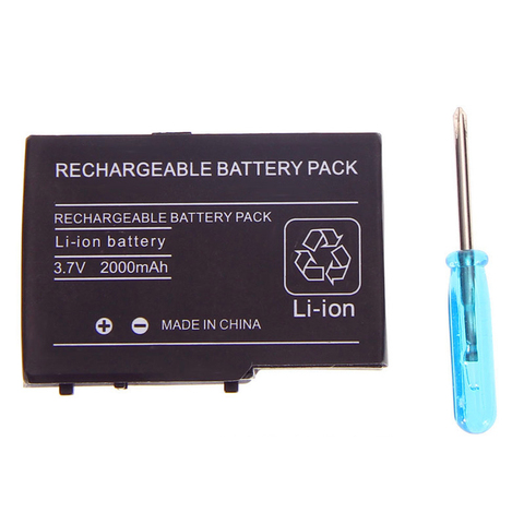 Batería de iones de litio recargable para Nintendo DS Lite, 2 uds., 2000mAh, 3,7 V, con Mini destornillador para NDSL ► Foto 1/3