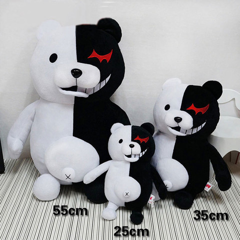 Dangan Ronpa-Super Danganronpa 2, Monokuma, oso de peluche blanco y negro, suave, Animal relleno, muñecas, regalo de cumpleaños para niños, 2022 ► Foto 1/6