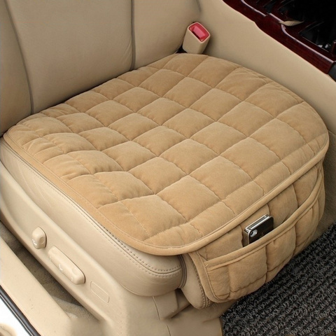 Funda de asiento de coche, cojín de asiento cálido de invierno, antideslizante, asiento delantero Universal, almohadilla transpirable para vehículo, Protector de asiento de coche ► Foto 1/6