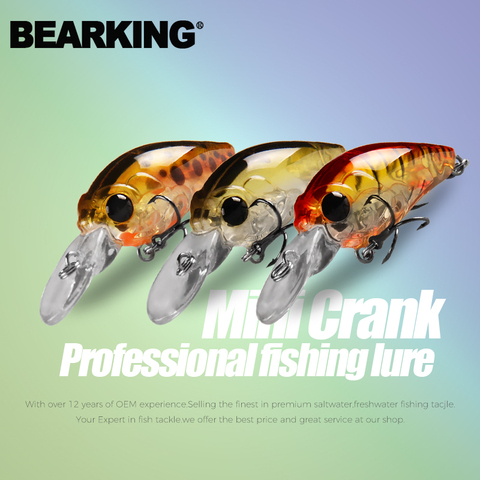 Señuelos de Pesca BEARKING, 3 uds, al mejor precio, minnow mini crank 35mm 3,5g 3,7g dive 1,5 m 2,0 m, aparejos de pesca, cebo duro ► Foto 1/6
