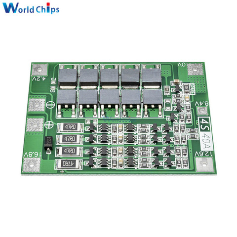 4S 40A 14,8 V 16,8 V Li-Ion de la batería de litio 18650 cargador PCB Placa de protección BMS con equilibrio para Motor de taladro Lipo celular para ► Foto 1/6