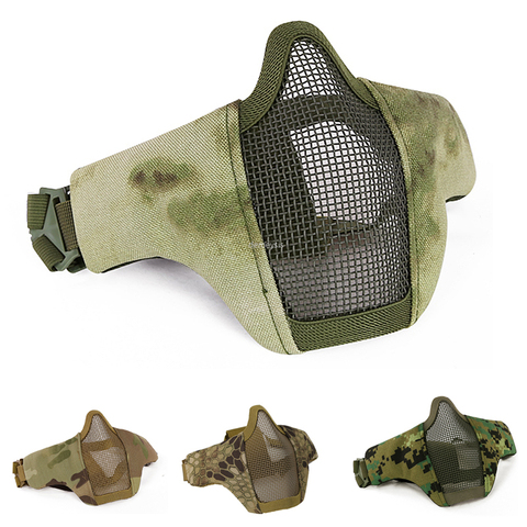 Máscara de combate táctico militar, Airsoft CS, máscara de malla de acero transpirable para exteriores, caza, Paintball, protector ► Foto 1/6