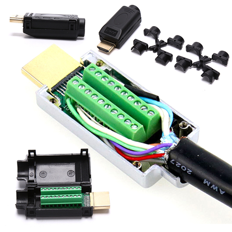 Conector adaptador HDMI 2,0, salida a tablero de bornes de 20P con carcasa ► Foto 1/6