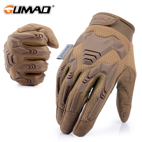 Guantes tácticos de dedo completo para hombre, guante del ejército militar para ciclismo, Airsoft, ciclismo, caza, senderismo, conducción, MTB, carretera, a prueba de golpes ► Foto 1/6