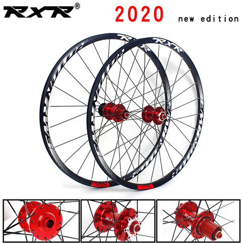 RXR-ruedas de bicicleta de montaña de 26 '', ejes para bicicleta de montaña, 24 agujeros, freno de disco rw3, velocidad QR 7/11, delanteros, 2 traseros, 5 rodamientos, juego de ruedas de aleación ► Foto 1/6