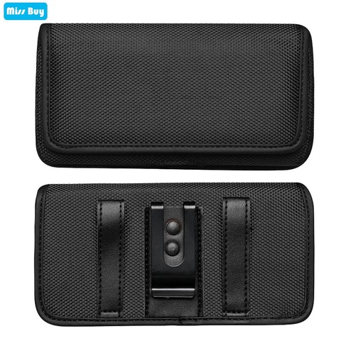 Funda Universal para teléfono para iPhone 4 5 SE 6 6S 7 8 Plus X XS Max XR 11 Pro Max funda con tapa cinturón Oxford bolsa de cintura de tela ► Foto 1/6