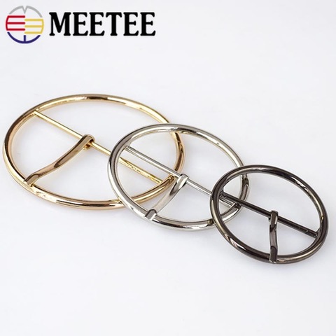 4 piezas Meetee 20-70mm hebillas de cinturón de Metal redondas hebillas de perno de ajuste DIY mujeres abrigo coser botones para bolsos accesorios de decoración de ropa ► Foto 1/6