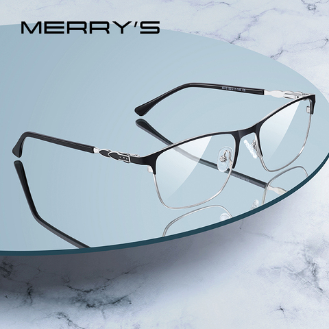 MERRYS-gafas cuadradas con montura para mujer, anteojos a la moda para mujer, gafas graduadas para miopía, S2112 ► Foto 1/6
