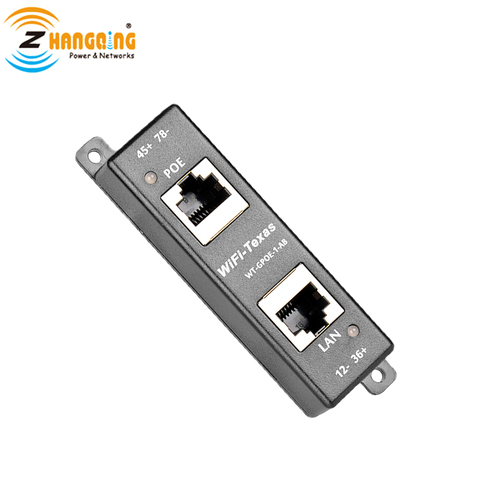 Gigabit pasivo puerto único 802.3at o PoE + 30W montaje en pared con Dual DC entradas de doble LED poder y los datos compartidos en 4 pares ► Foto 1/5