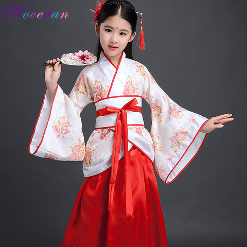 Hanfu-trajes chinos de baile tradicional para niños, traje de baile de escenario, Hanfu nacional ► Foto 1/5