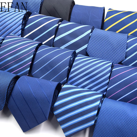 Clásico azul negro rojo corbata de los hombres de negocios Formal corbata de boda de 8cm de cuello a cuadros lazos vestido con camisa de moda Accesorios ► Foto 1/6