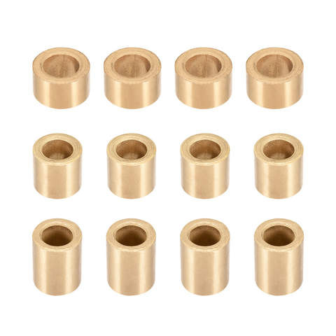 Uxcell 1-10 Uds cojinete autolubricante mm 8mm 10mm D Casquillos de cojinetes de bronce sinterizados para herramientas de maquinaria de impresión ► Foto 1/1