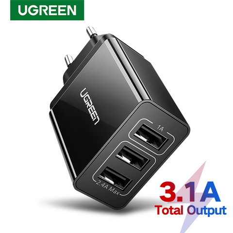 UGREEN-cargador rápido USB para móvil, cargador de pared con adaptador para Samsung, Xiaomi, Huawei, 3.4A, Max ► Foto 1/6