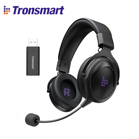 Tronsmart-auriculares inalámbricos Shadow 2,4G para videojuegos, cascos con micrófono tipo C y carga RGB variada para ordenador, PS4, PS5 ► Foto 1/6