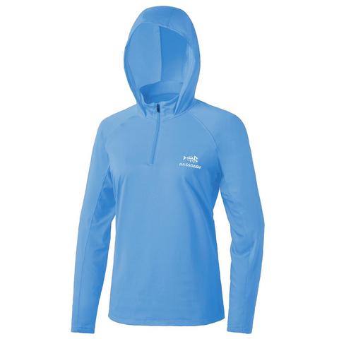 Bassdash-Sudadera con capucha UPF 50 + para mujer, de manga larga, Media camiseta con cremallera, protección UV, camisa de pesca y senderismo ► Foto 1/6