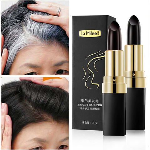 Lápiz brillante para tinte de cabello, pluma para teñir el cabello, línea de cabello, cobertura instantánea de raíces grises, Color modificado para el cabello, crema Stick 3,8g, herramientas de maquillaje ► Foto 1/6